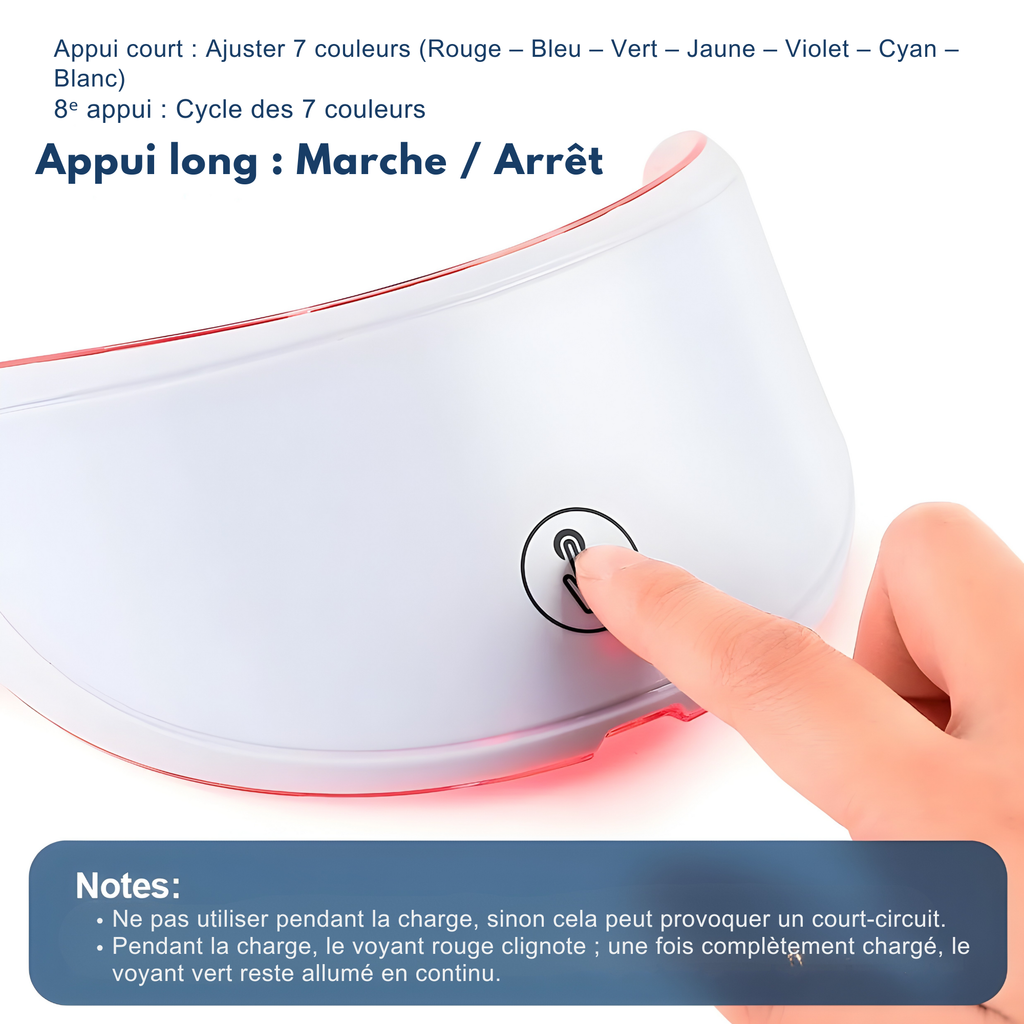 Masque LED pour les rides du cou