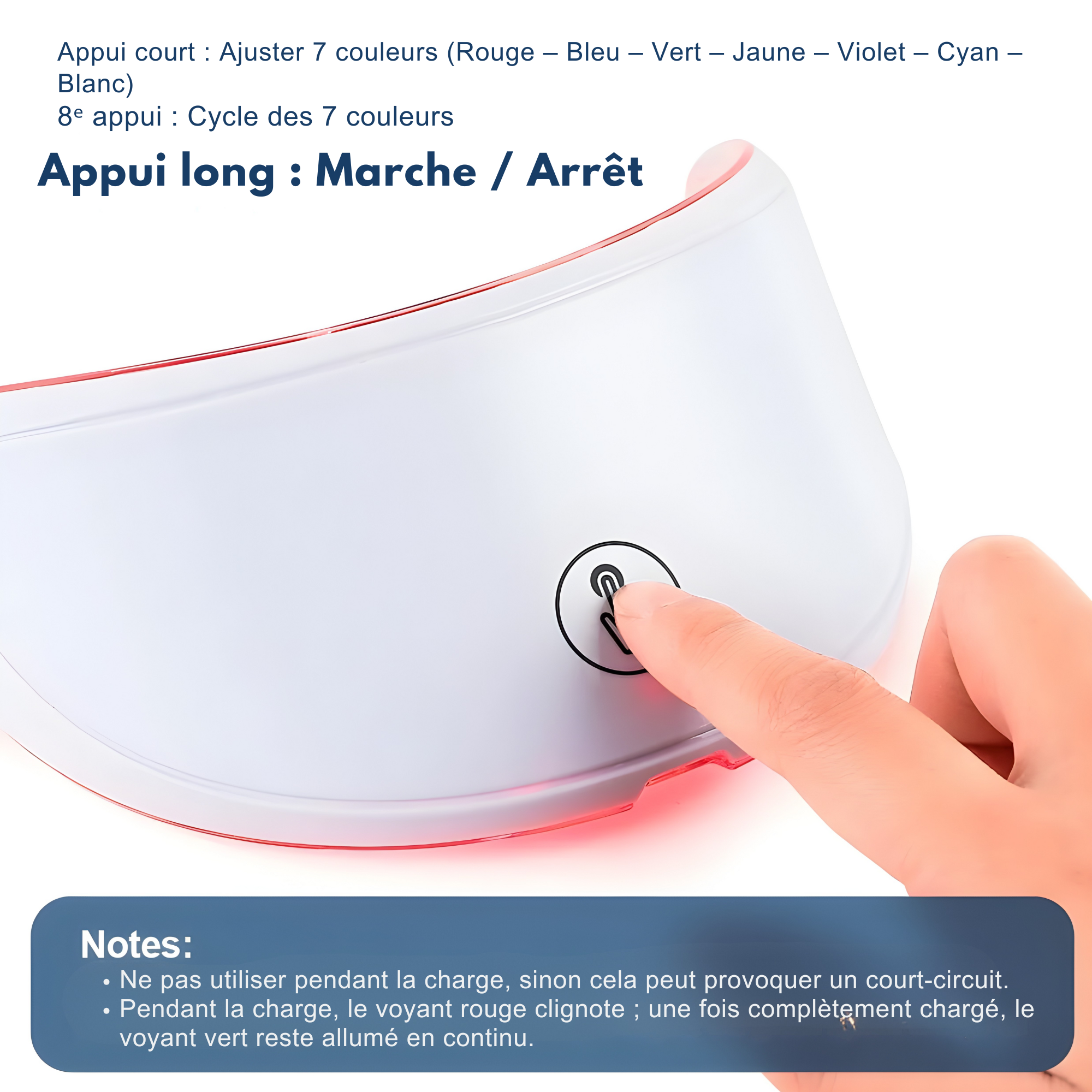 Masque LED pour les rides du cou