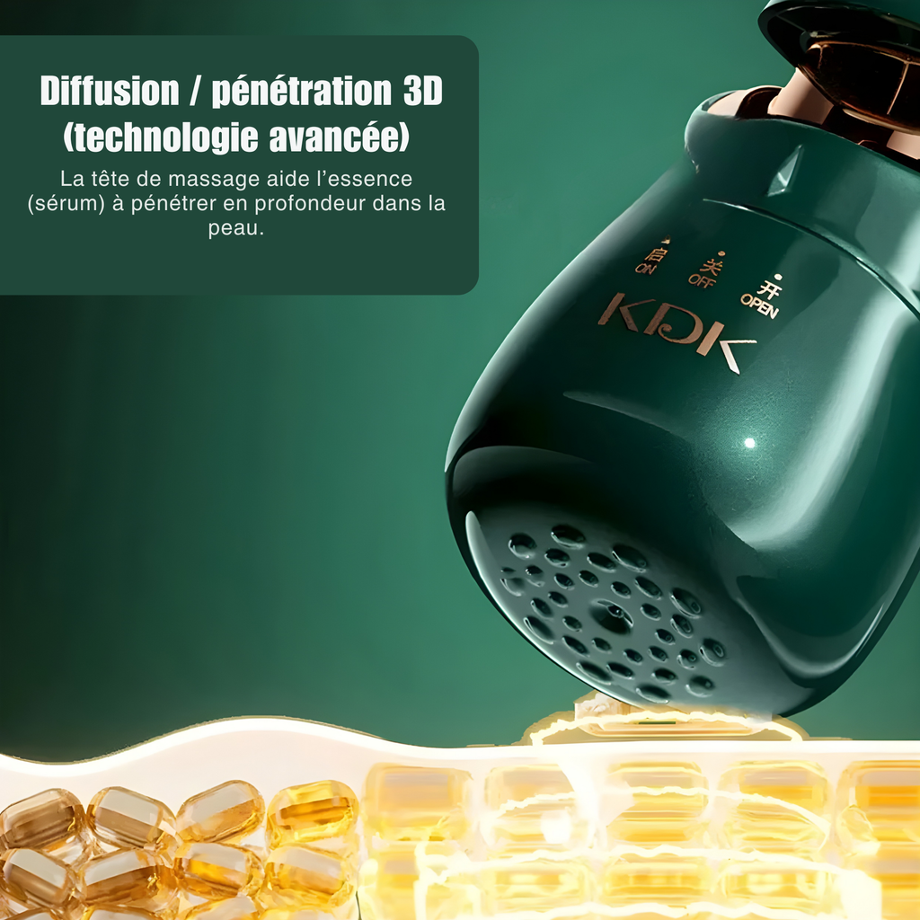 HOMEFISH Appareil Lifting Visage 3-en-1 EMS – Massage Visage & Contour des Yeux