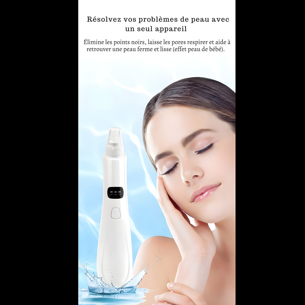 Aspirateur Points Noirs Électrique– Nettoyeur de Pores 3 Modes avec Embouts