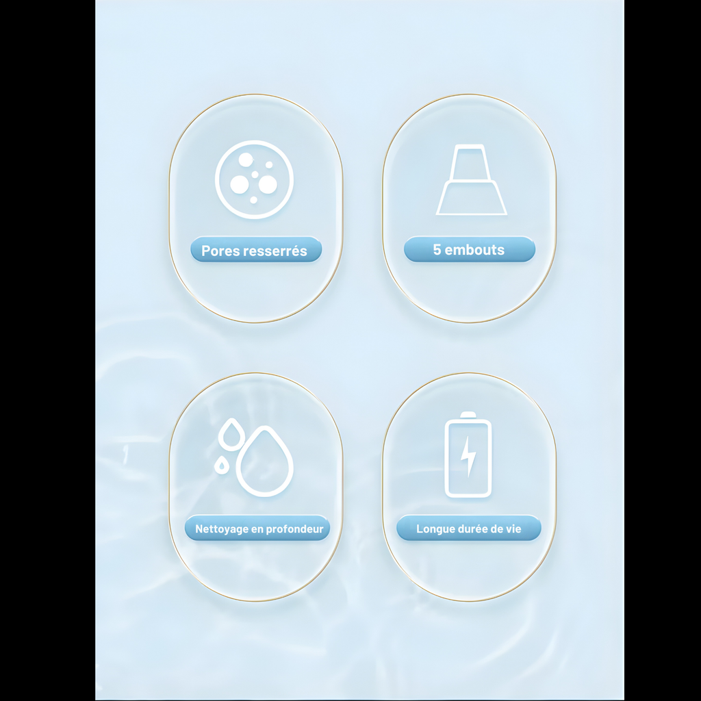 Aspirateur Points Noirs Électrique– Nettoyeur de Pores 3 Modes avec Embouts