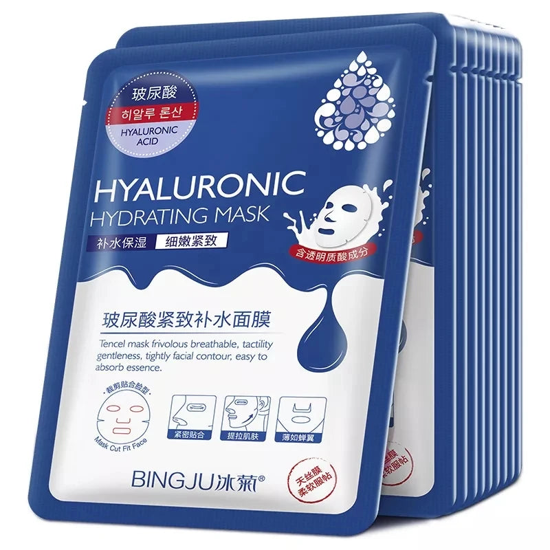 Masques Visage Acide Hyaluronique (Lot de 10)