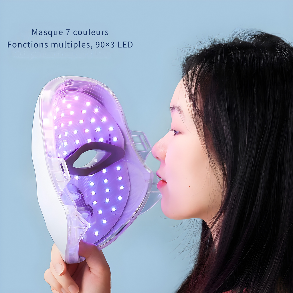Masque LED Visage Rechargeable | Soin Professionnel Anti-Âge et Éclat