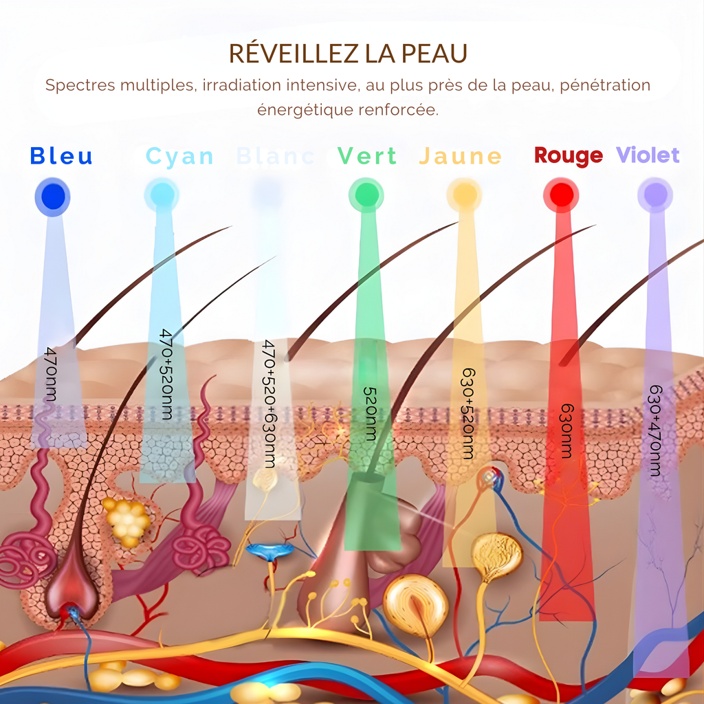 Masque LED Visage Rechargeable | Soin Professionnel Anti-Âge et Éclat