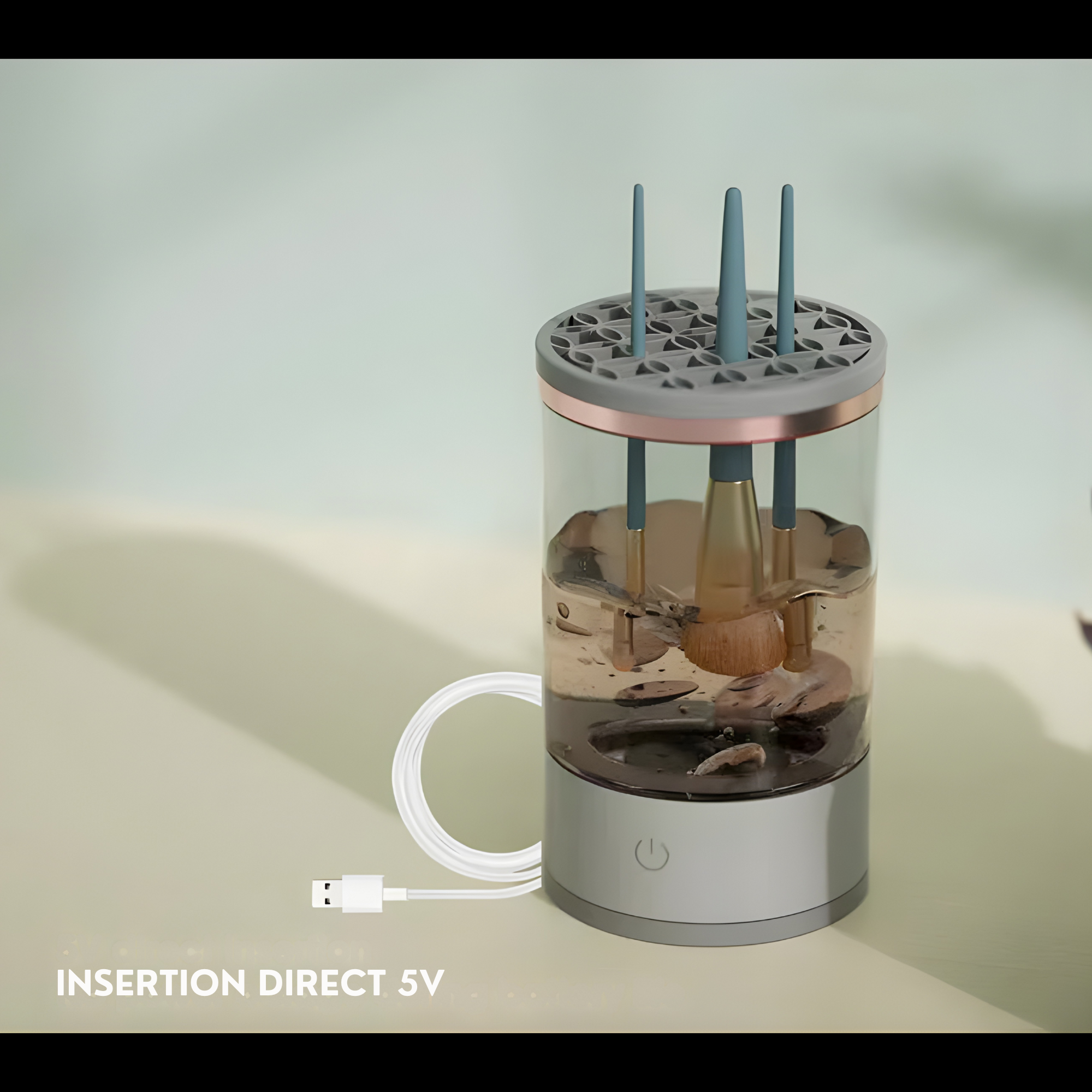 Nettoyeur de Pinceaux de Maquillage Électrique USB