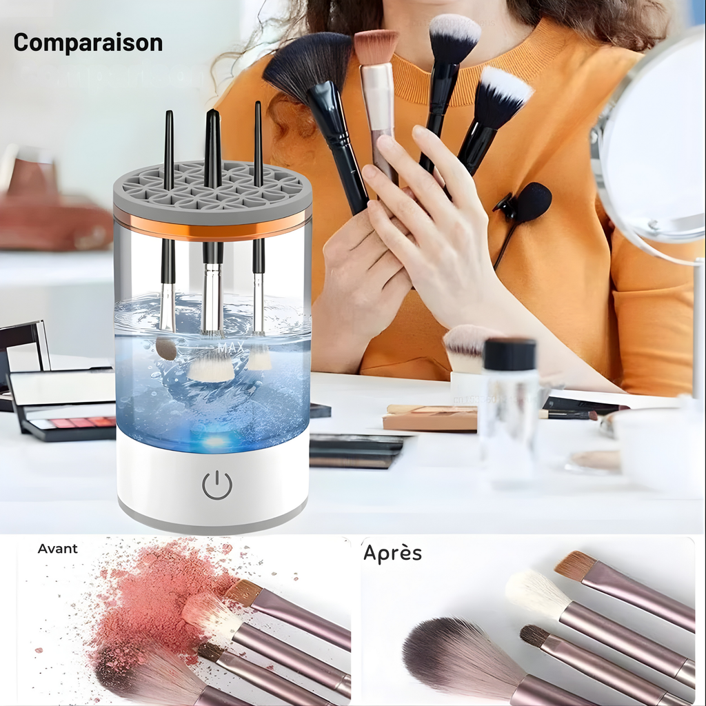 Nettoyeur de Pinceaux de Maquillage Électrique USB